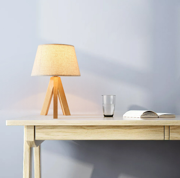 Minimalist wooden lamp